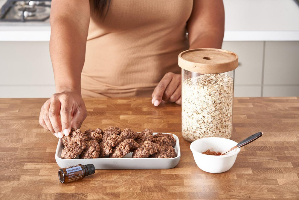 Peppermint oil used for oral care and toothpaste imagery