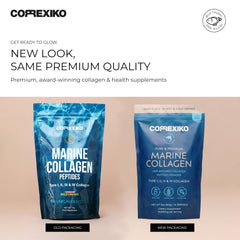 Illustration of double-hydrolyzed marine collagen peptides
