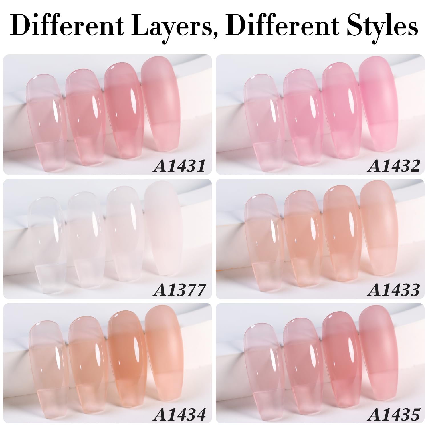Double Rhythm baby light pastel milky shade nails for a soft salon-like finish.