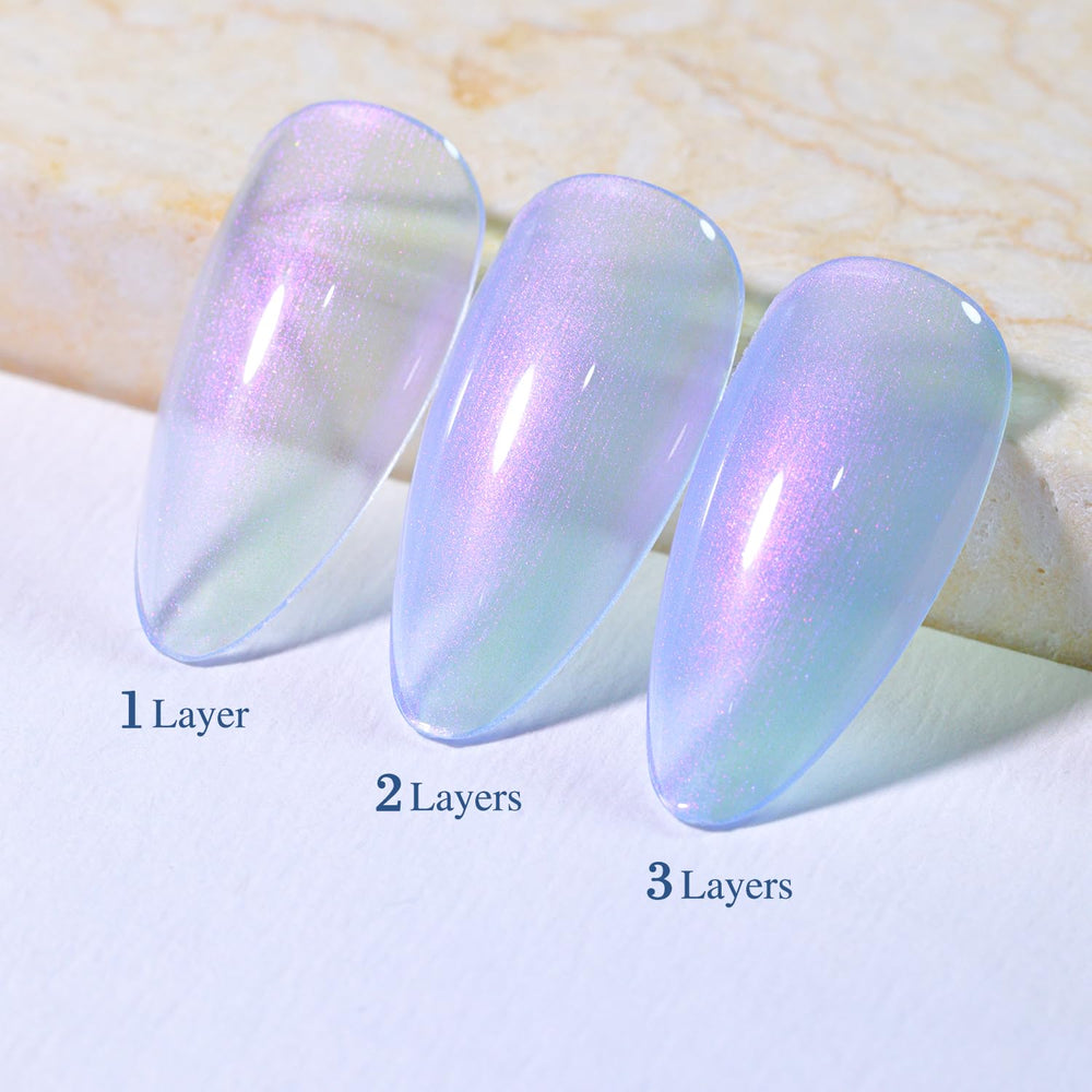 Double Rhythm Blue jelly gel polish for vibrant nail accents.
