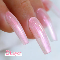 Double Rhythm Green jelly gel polish for fresh spring nails.
