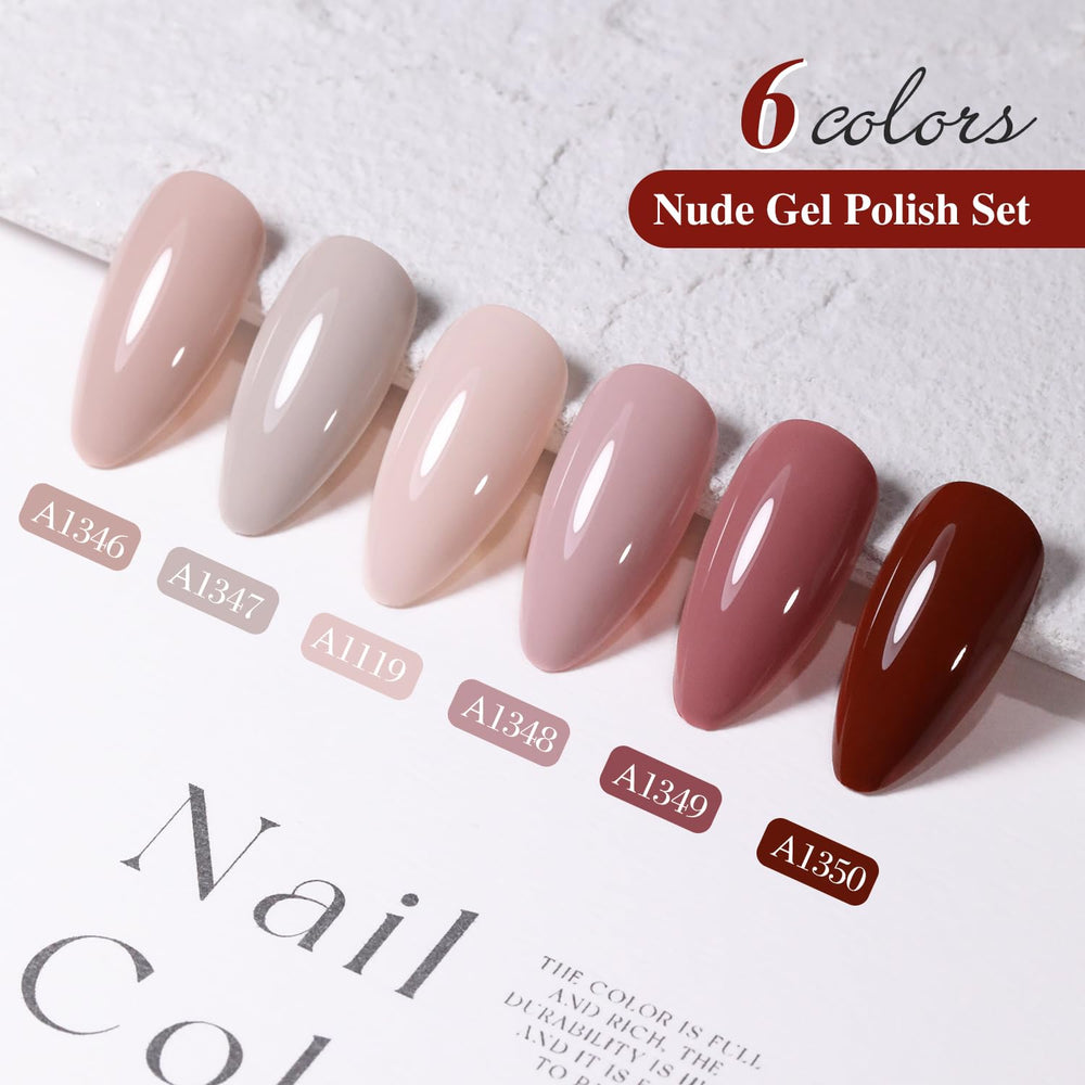 Double Rhythm light nude gel polish bottle for natural-looking nails at home.