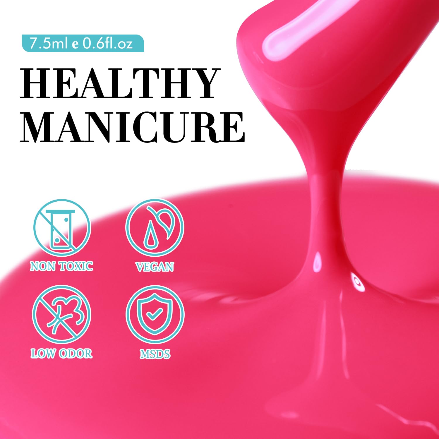 Double Rhythm neon orange gel nail polish bottle for energetic manicure.