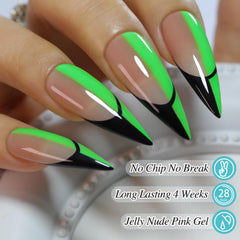 Double Rhythm neon yellow gel nail polish bottle for sunny nails.