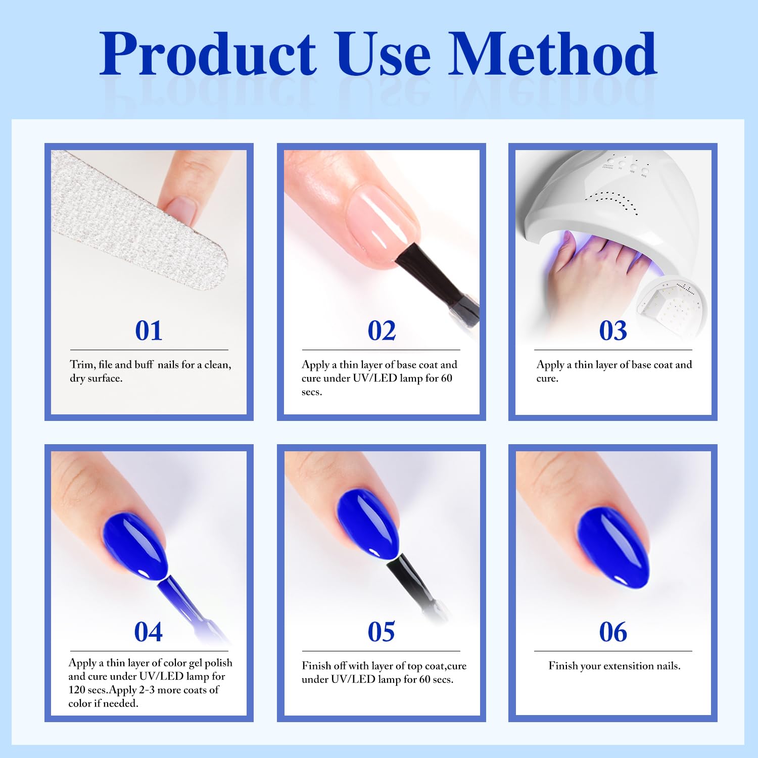 Double Rhythm six-colors gel polish kit for DIY nail art.
