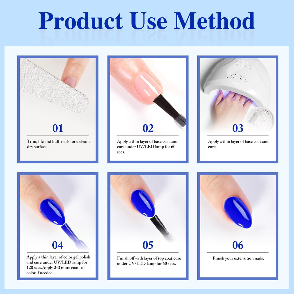 Double Rhythm six-colors gel polish kit for DIY nail art.