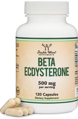 Double Wood Beta Ecdysterone bottle cap close-up showing capsules for muscle support