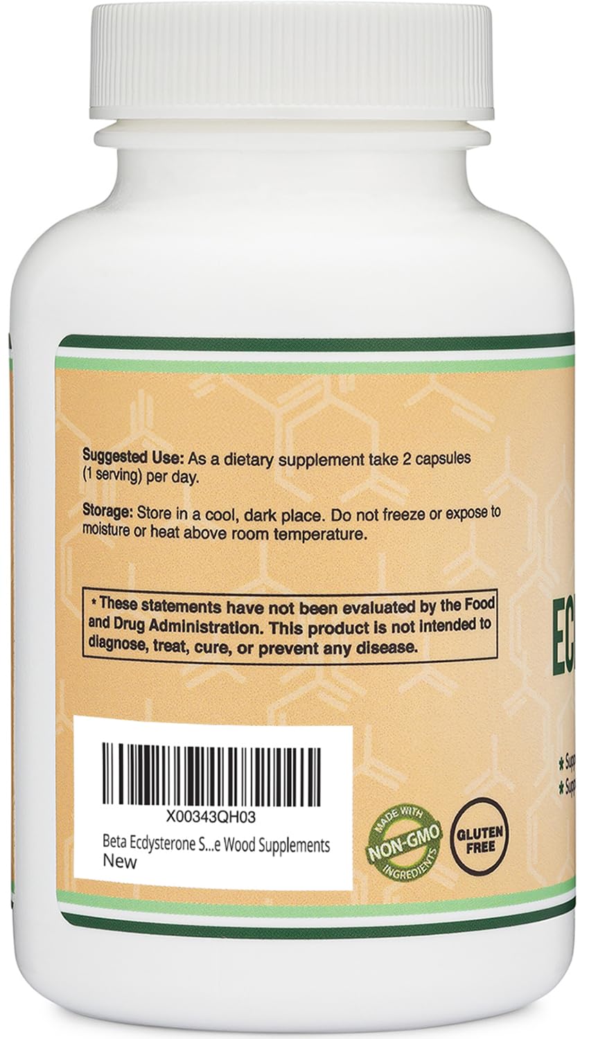 Double Wood Beta Ecdysterone nutrition label close-up for informed use