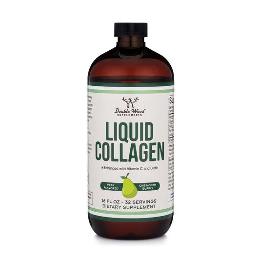 Front view of Double Wood Liquid Collagen bottle