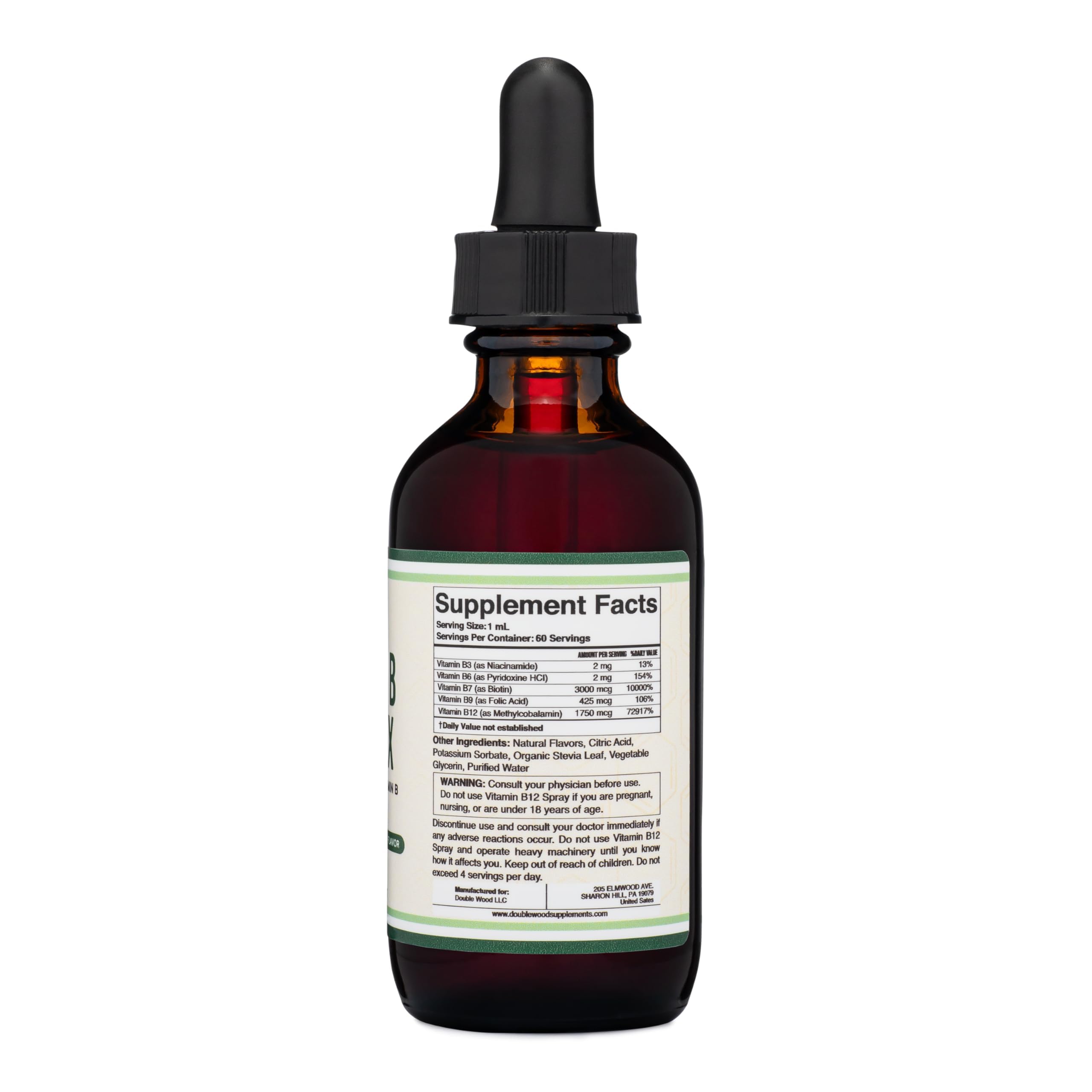 Dropper dispensing cherry-flavored Vitamin B Complex liquid