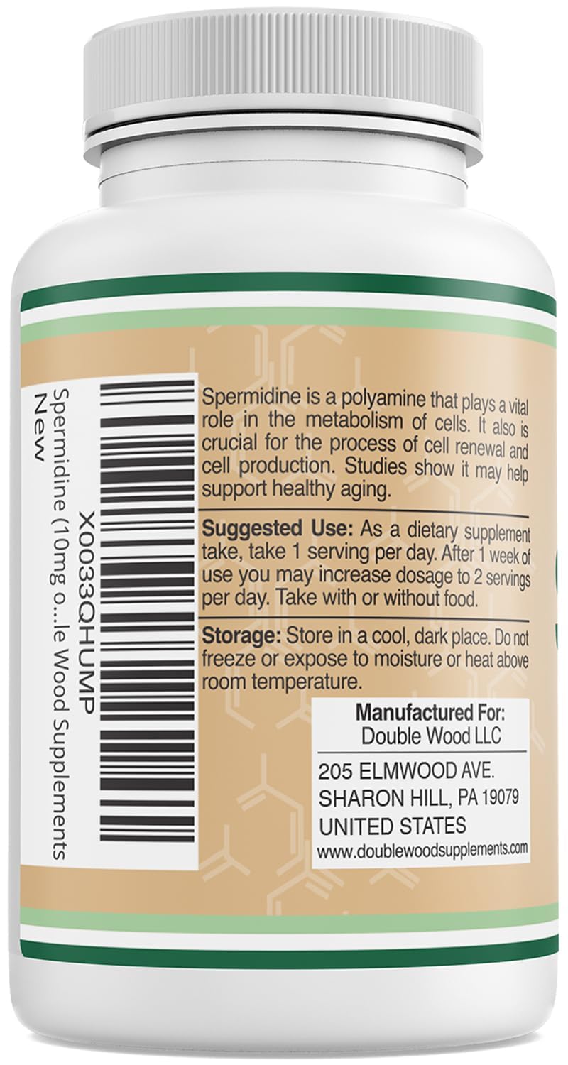 Double Wood Spermidine 3HCL purity emphasis for consistent daily use.