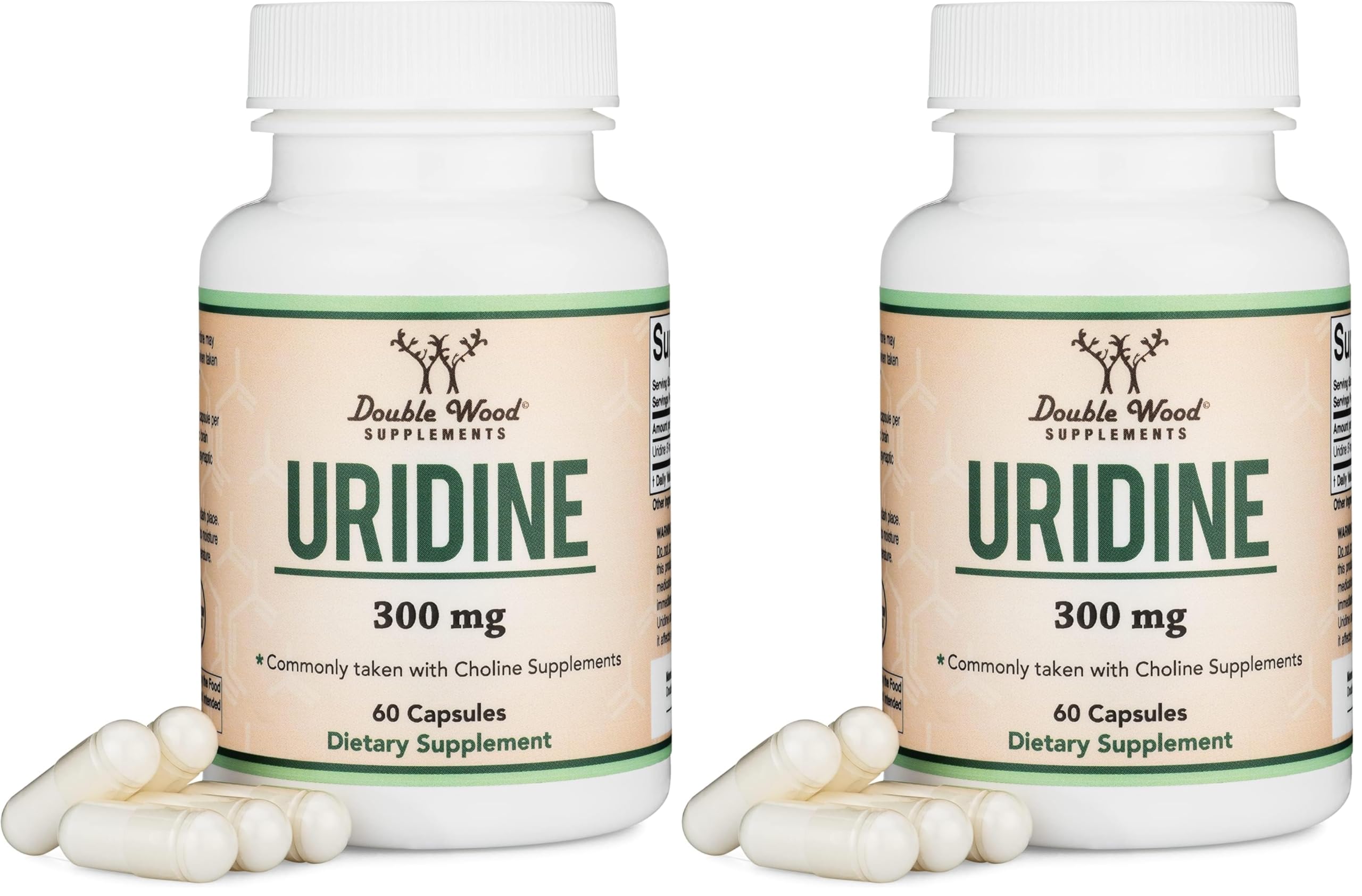 Double Wood Uridine Monophosphate bottle for cognitive support