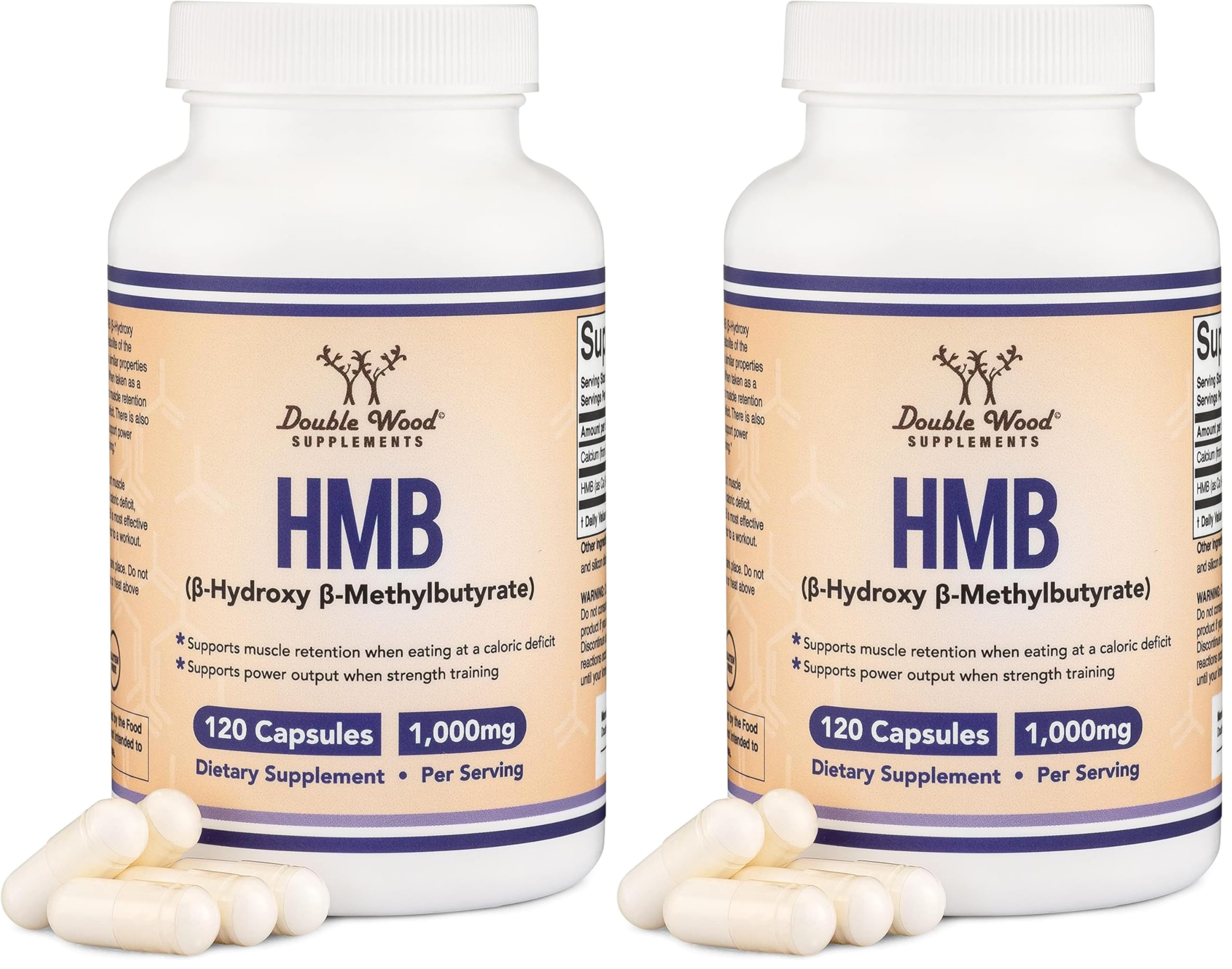 Double Wood HMB bottle label view showing packaging and brand trust.
