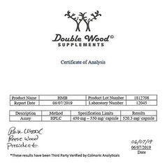 Third-party tested Double Wood HMB for safety and purity.