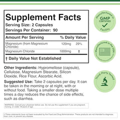 Double Wood Magnesium Chloride label highlighting non-GMO and gluten-free quality.