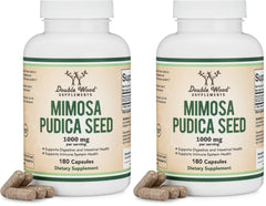 Double Wood Mimosa Pudica Seed bottle for convenient digestive support.