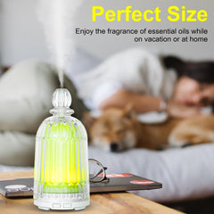 DOUDING diffuser on an office desk with ambient lighting