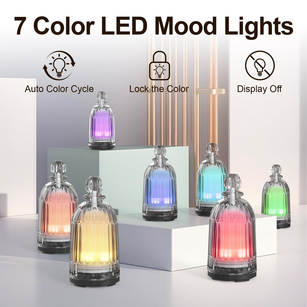 DOUDING diffuser displaying 7 LED color options