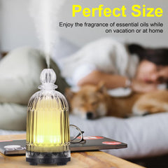 Diffuser placed in a modern home office setting