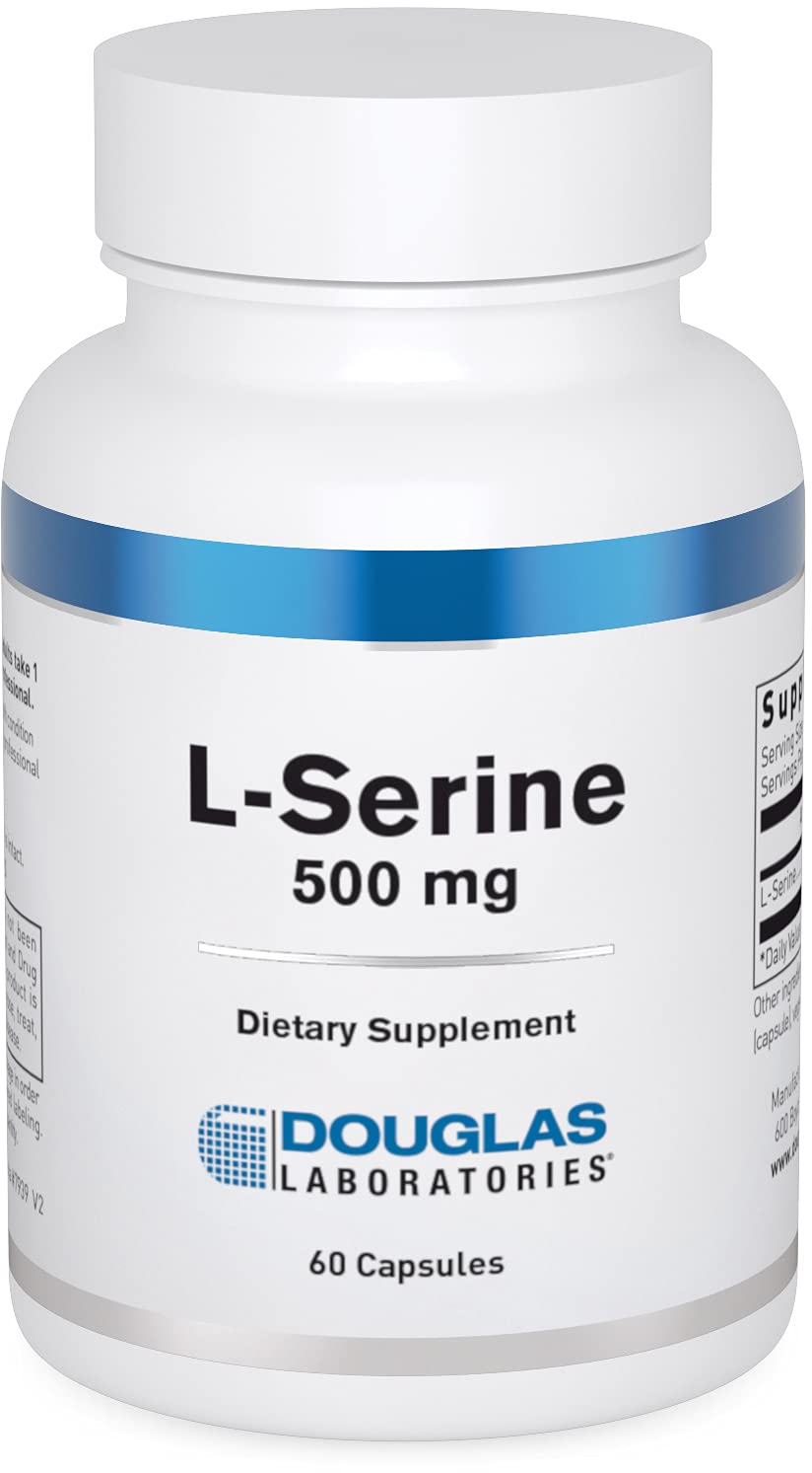 Front view of Douglas Laboratories L-Serine 60 capsules bottle