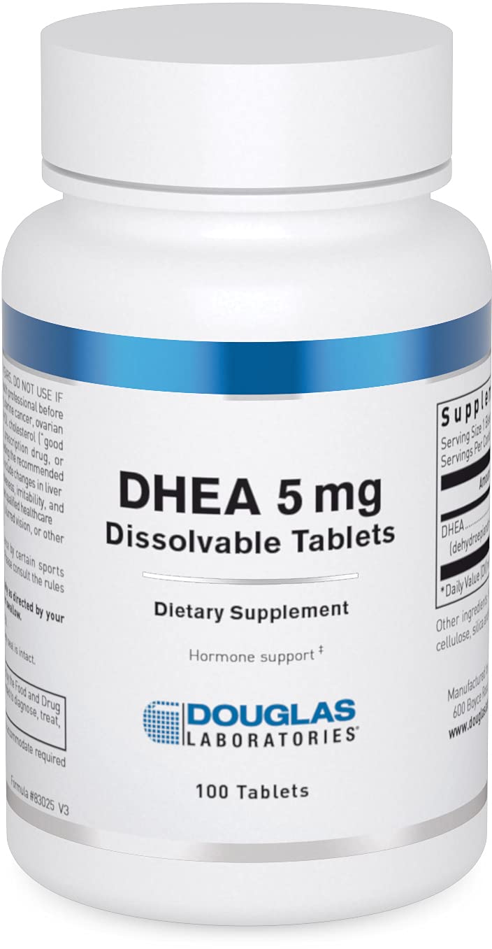 Douglas Laboratories DHEA 5 mg dissolvable tablet close-up