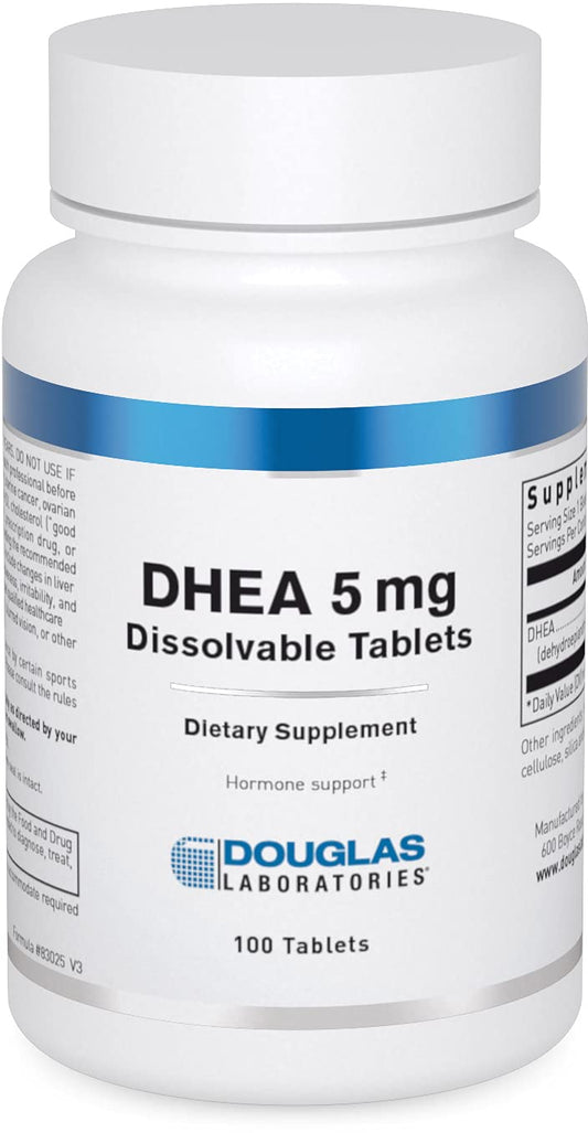 Douglas Laboratories DHEA 5 mg dissolvable tablet close-up
