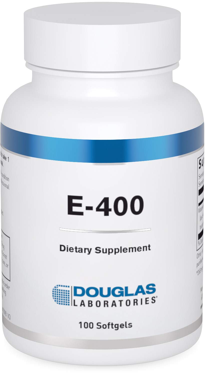 Douglas Laboratories E-400 Vitamin E bottle with 100 capsules