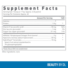 Close-up of Hydrolyzed Collagen+ label