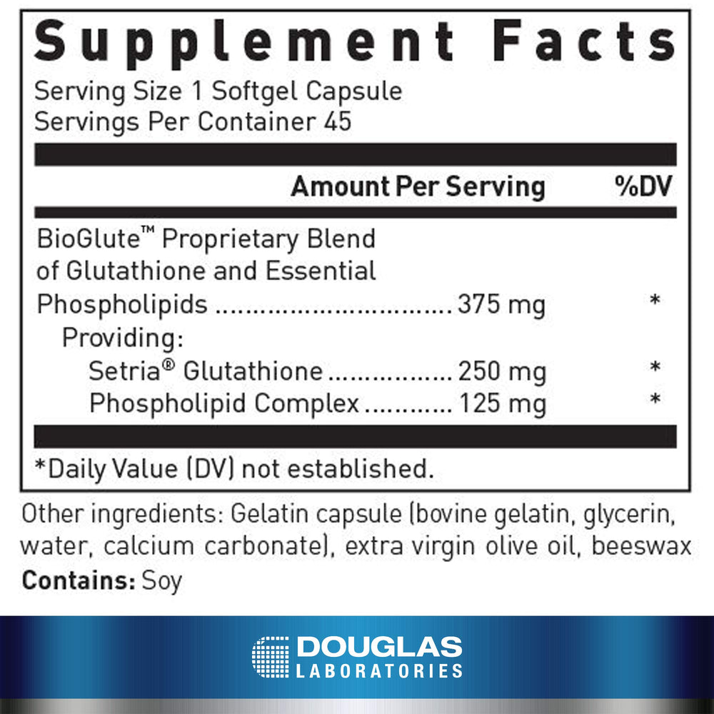Close-up of Liposomal Glutathione capsules