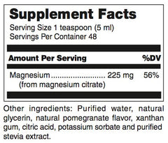 Liquid Magnesium 8 oz label close-up