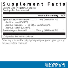 Close-up of Multi-Probiotic Spore + SBC bottle