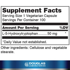 Front view of Douglas Laboratories 5-HTP 100 capsules bottle