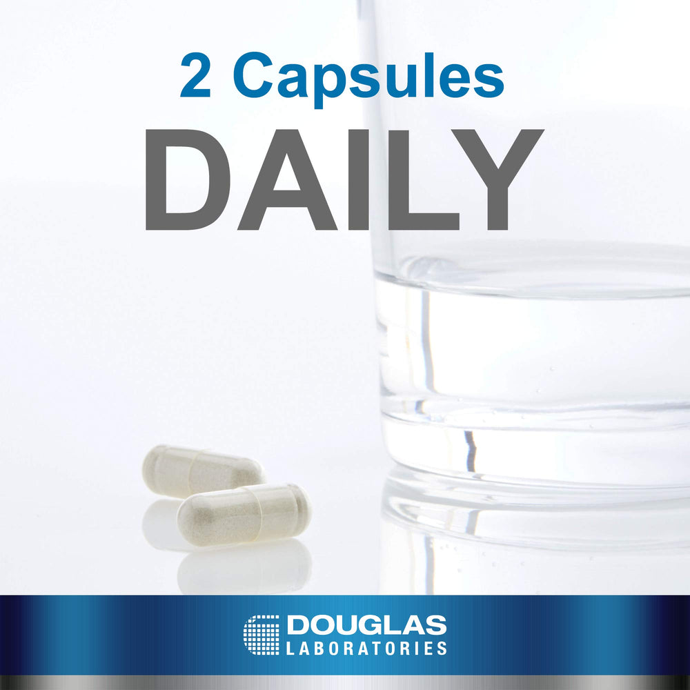 Close-up of vegetarian capsules from Douglas Laboratories