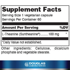 L-Theanine 100 mg packaging highlighting calmness