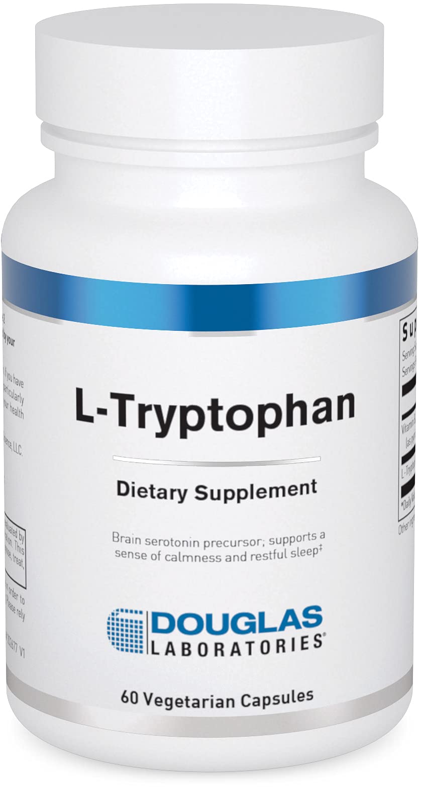 Douglas Laboratories L-Tryptophan bottle - 60 vegetarian capsules - front view