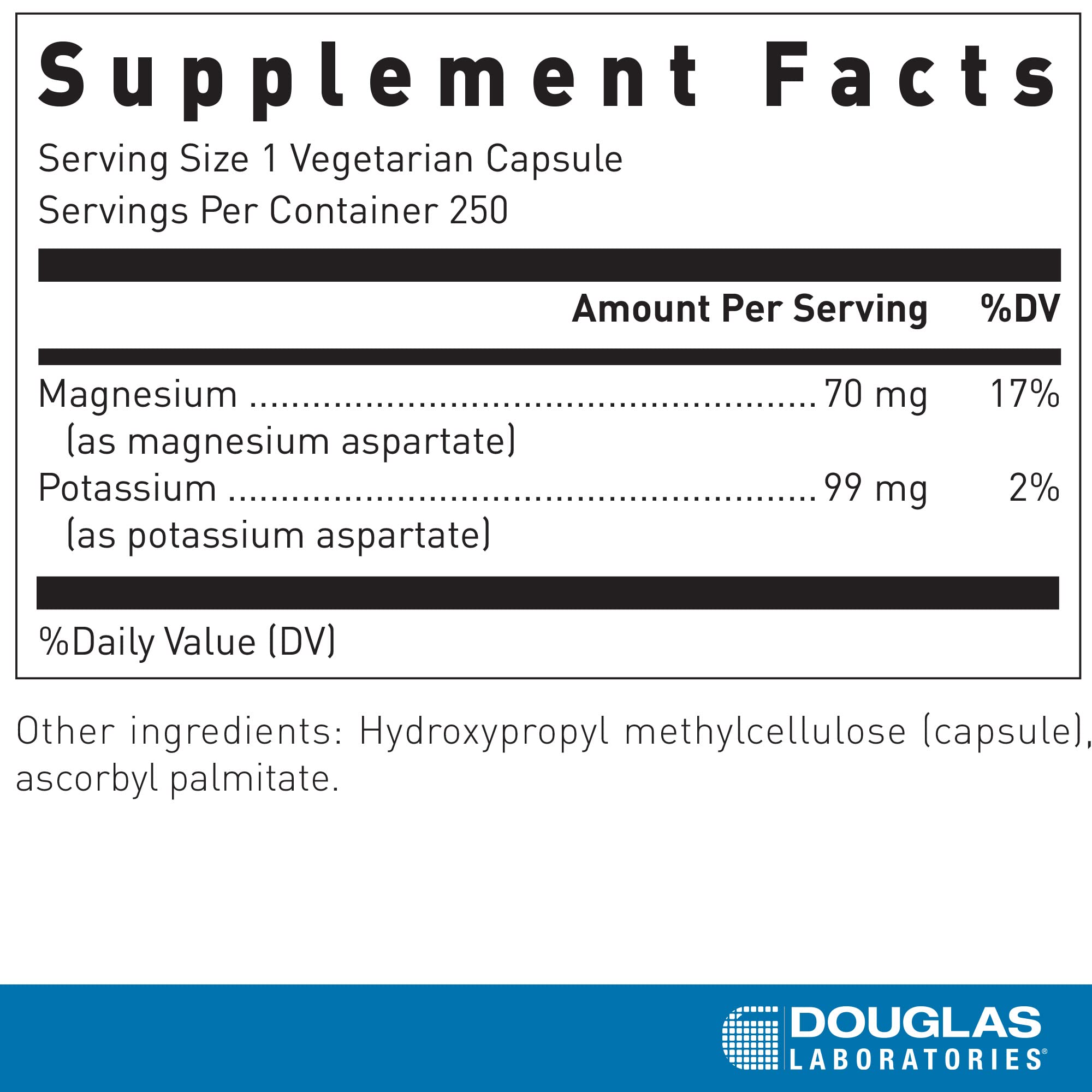 Close-up of Magnesium/Potassium Aspartate ingredient blend