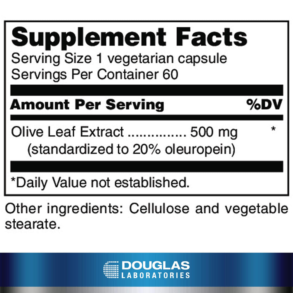 Olive leaves and bottle of Olive Leaf Extract