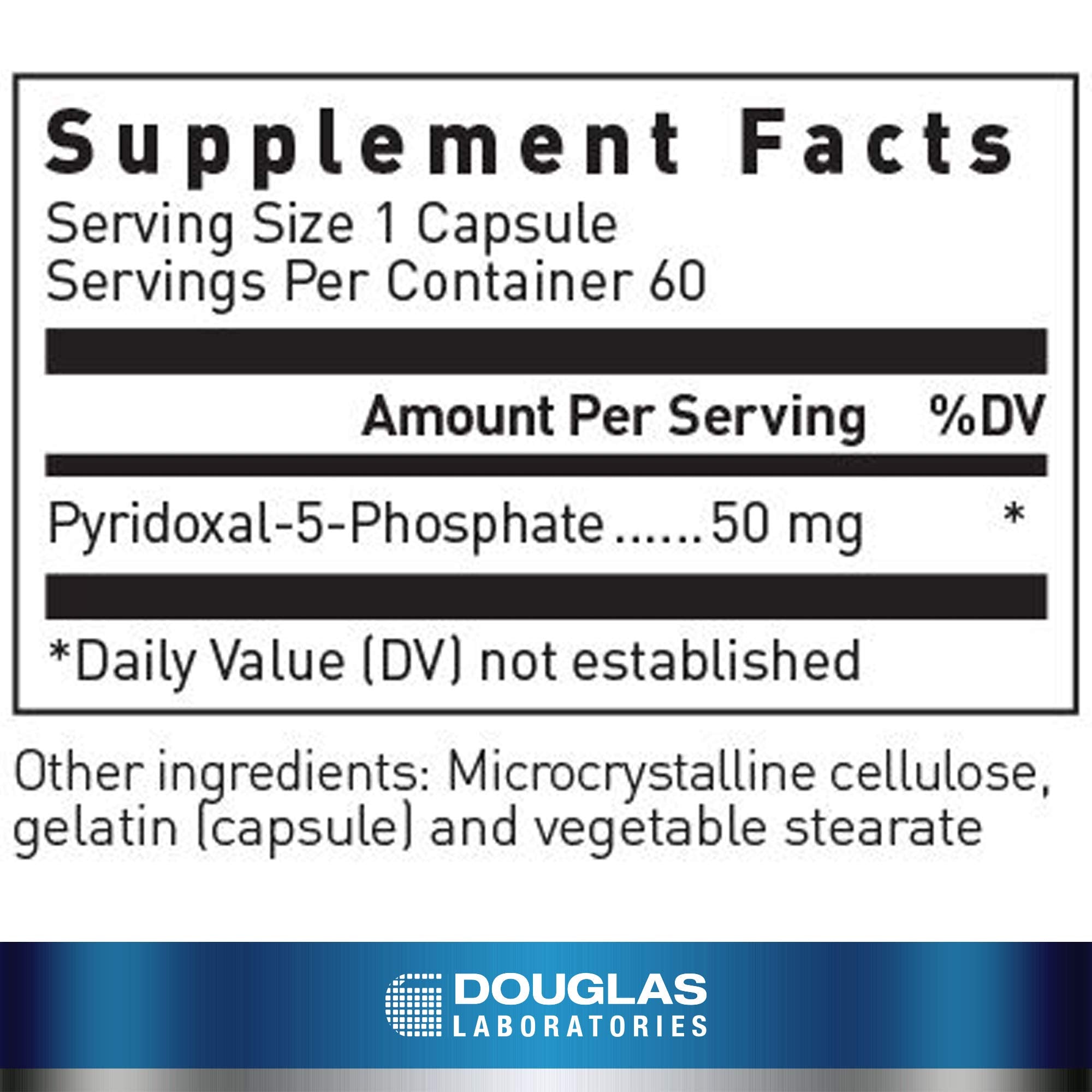 Close-up of Pyridoxal-5-Phosphate 50 mg capsules