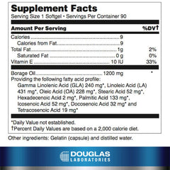 Close-up of Ultra GLA Borage Oil softgels
