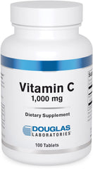 Douglas Laboratories Vitamin C bottle and label showing 100 tablets