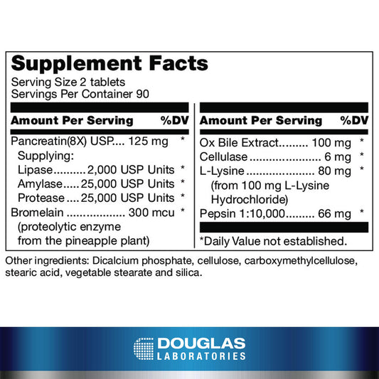 Ultrazyme packaging label close-up