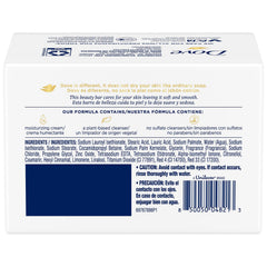 Dove 3-in-1 soap bar cleanses face, body, and hands with gentle moisture
