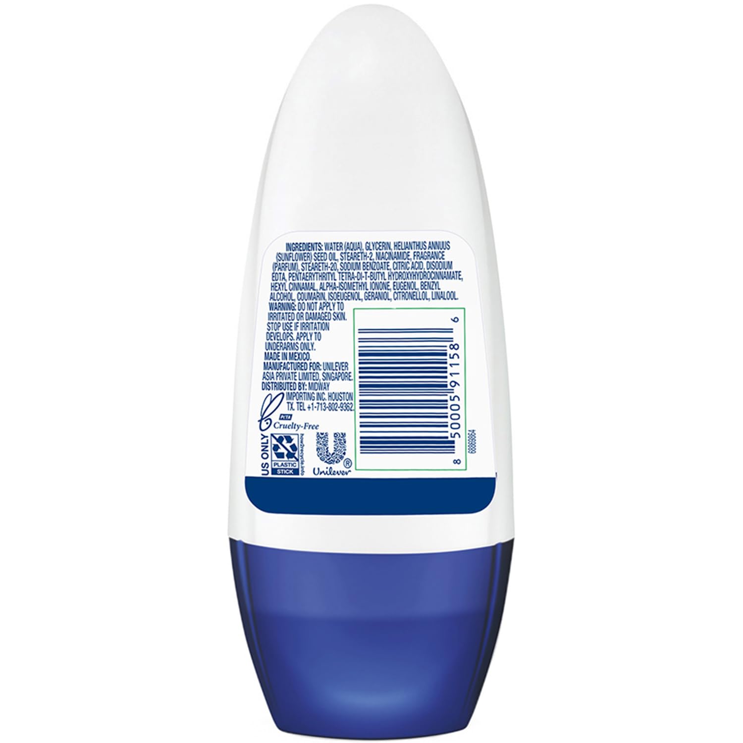 Dove Original Clean roll-on deodorant 3-pack, travel-friendly, keeps underarms soft.