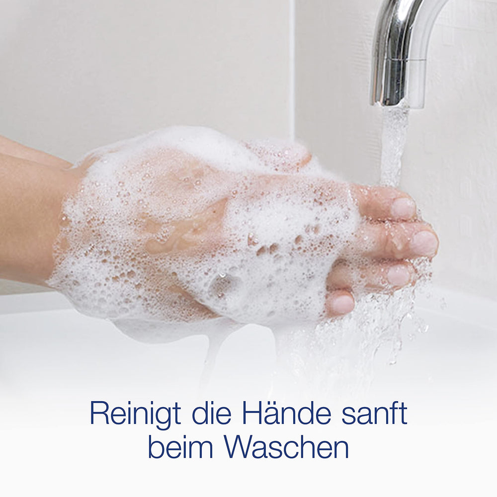 Dove Original hand wash refill packaging on shelf emphasizes sustainable choice