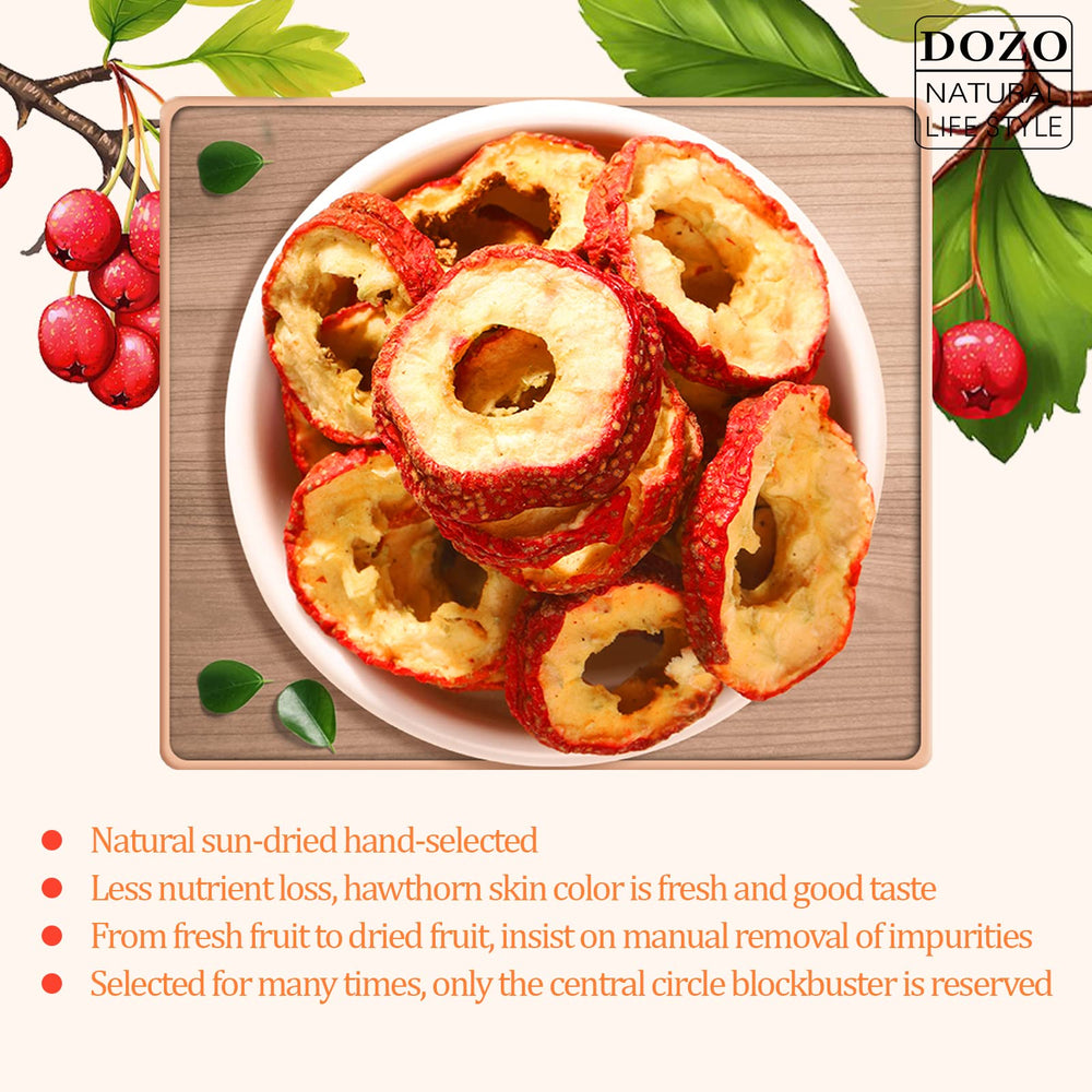 Sliced hawthorn pieces ready for snacking or steeping in tea