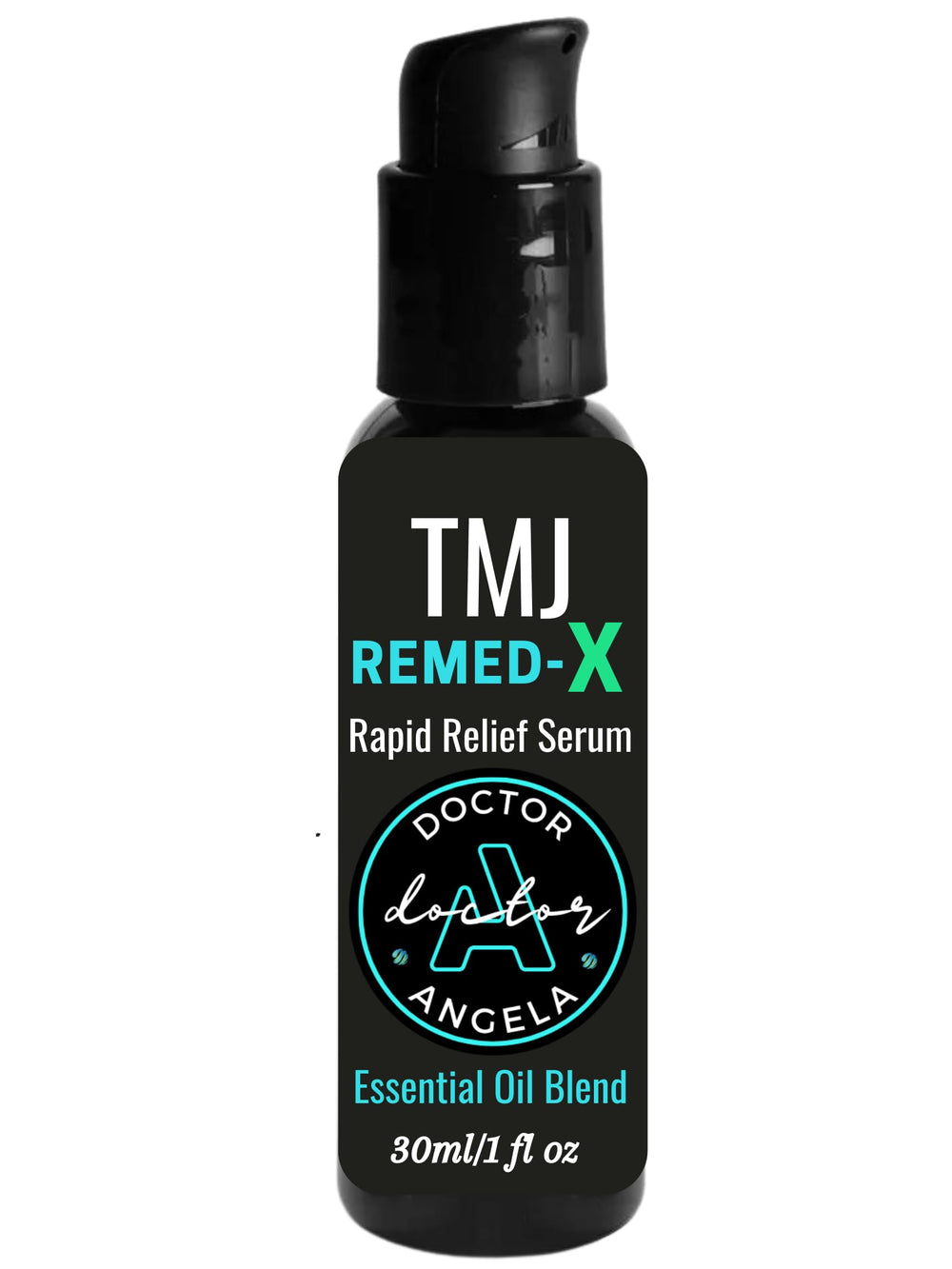 Front view of Dr. A's TMJ Remed-X Serum bottle 30ml