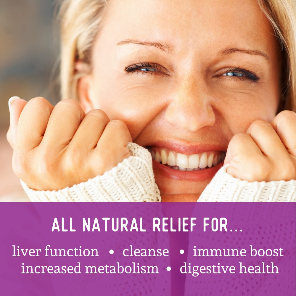 Non-GMO and gluten-free label on Dr. Barry's liver supplement packaging