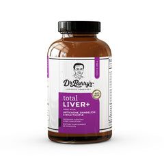 Bottle of Dr. Barry's Total Liver Supplement with Milk Thistle, Artichoke, and Dandelion Root