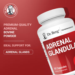 Close-up of Dr. Berg Adrenal Glandular capsules