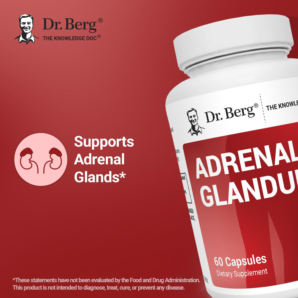 Product label for Dr. Berg Adrenal Glandular